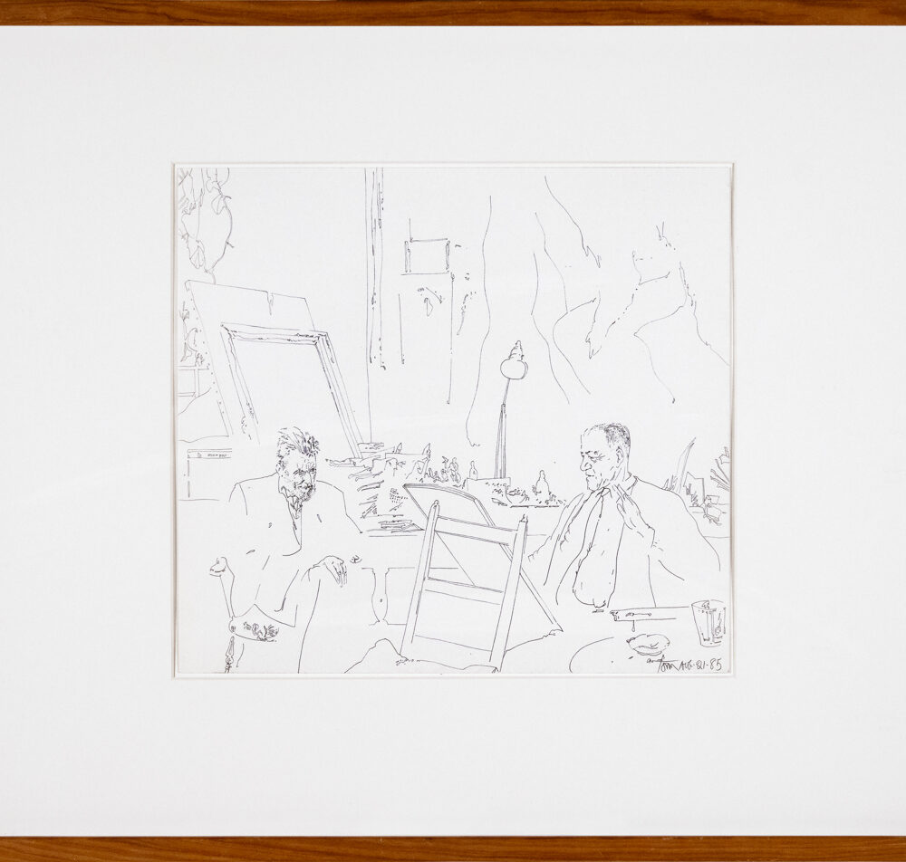 Oskar Kokoshka Draws Ezra Pound