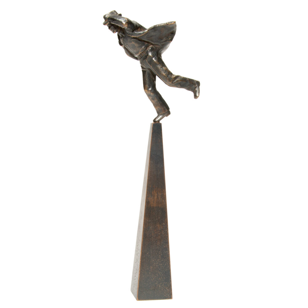 Untitled (man on obelisk)